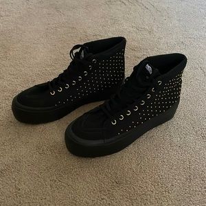 High-top studded platform Vans